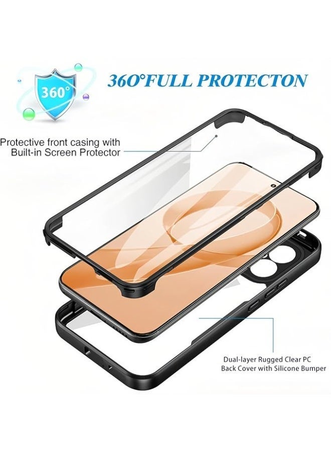 Case Compatible with Xiaomi POCO F8 Ultra 360° Full Body Protection Military-Grade Shockproof TPU Clear Phone Cover with Screen Protector for POCO F8 Ultra - Image 2